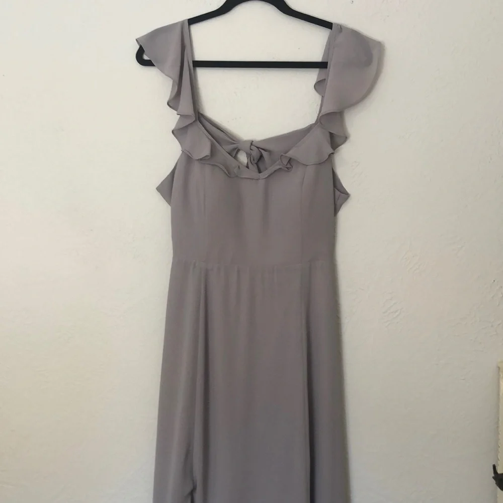 BHLDN Anthropologie Diana wedding bridesmaid formal ruffle maxi dress gown - Picture 3 of 7